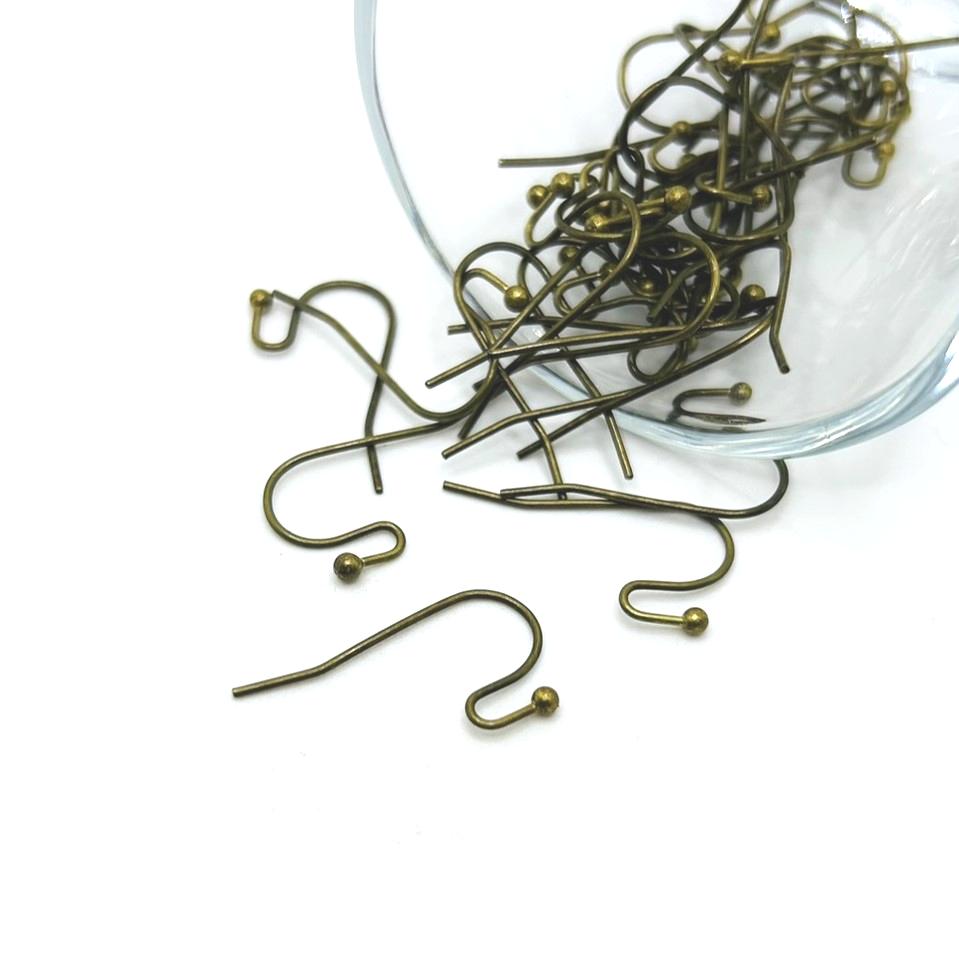 100 Or 500 Pieces: Bronze Shepherd Fish Hook Earring Wires – Guerrilla 