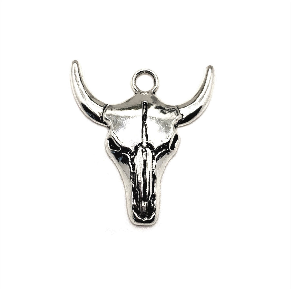 4, 20 or 50 Pieces: Silver Steer Cattle Skull Pendant Charms – Guerrilla  Charm