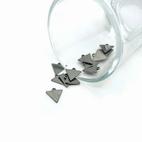 1, 4, 20 or 50 Pieces: Small Stainless Steel Triangle Accent Stamping Blank Charms