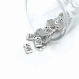 4, 20 or 50 Pieces: Tiny Silver You Are Loved Affirmation Charms