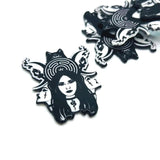 1, 4 or 20 Pieces: Hecate Triple Goddess Witchy Halloween Charms - Double Sided