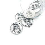 1, 4, 20 or 50 Pieces: Antique Silver Baphomet Coin Charms