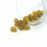 4, 20 or 50 Pieces: 6x8 mm Teardrop Yellow Topaz Imitation Crystal November Birthstone Beads