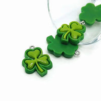 1, 4, or 20 Pieces: St. Patrick's Day Green Resin Four-Leaf Clover