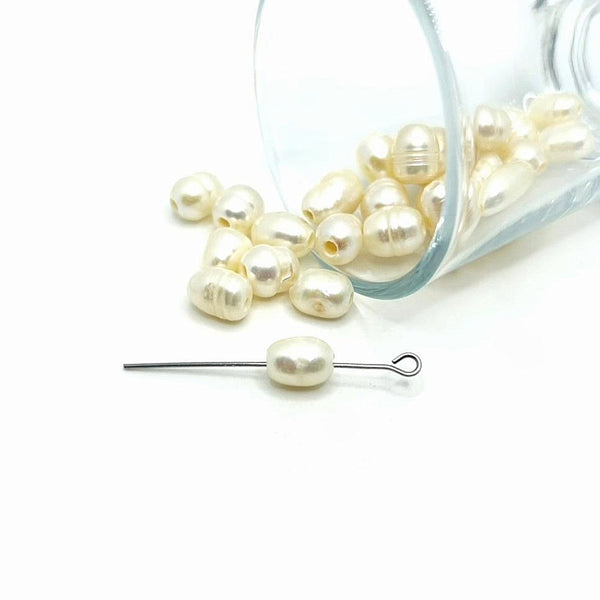 4, 20 or 50 Pieces: Drilled Cultured Freshwater Pearl Beads