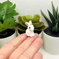 1, 4, 20 or 50 Pieces: White 3D Rabbit Charm