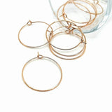 4, 20 or 50 Pieces: Rose Gold Plated Wine Ring Bases - 25 mm