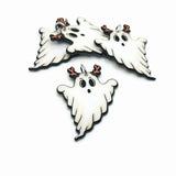 1, 4 or 20 Pieces: Acrylic Ghost in Reindeer Antlers - Double Sided