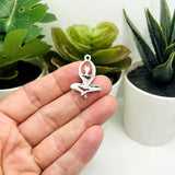 1, 4, 20 or 50 Pieces: Silver Sitting Goddess Charms