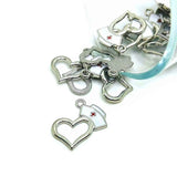4, 20 or 50 Pieces: Silver and White Enamel RN Red Cross Nurse Charms
