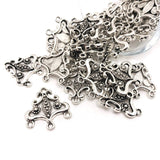 4, 20 or 50 Pieces: Silver Filigree Chandelier Connector Charms