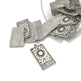 1, 4, 20 or 50 Pieces: The Sun Silver Tarot Card Fortune Teller Pendant