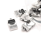 4, 20 or 50 Pieces: Silver Crayon Box 3D Charms