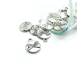 4, 20 or 50 Pieces: Silver Pinkie Promise Charms - Double Sided