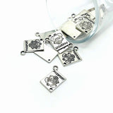 4, 20 or 50 Pieces: Silver Passport Travel Connector Charms