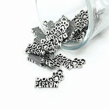 4, 20 or 50 Pieces: Silver Dog Person Pet Charms