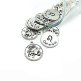 1, 4 or 20 Pieces: Silver Leo Zodiac/Astrology Coin Charms, Double Sided