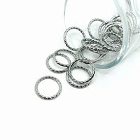 4, 20 or 50 Pieces: Silver Circle Closed Decorative Jump Rings