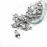 4, 20 or 50 Pieces: Small Silver Mushroom Charm