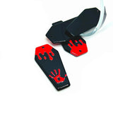 1, 4 or 20 Pieces: Black Vampire Coffin with Bloody Hand Acrylic Charm