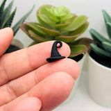 1, 4, 20 or 50 Pieces: Black Witch Hat 3D Charms