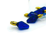 4 or 20 Pieces: Blue Christmas Lightbulb 3D Acrylic Charms