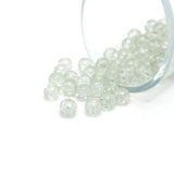 1 strand (aprx 133 beads) 6 mm Clear Glass Crackle Beads