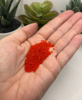 10 or 50 grams Bright Red Frosted 12/0 Glass Seed Beads, Grade A