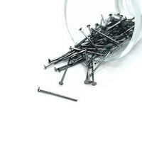 100 or 500 Pieces: 20 mm Gunmetal Gray Head Pins, 20g