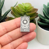 1, 4, 20 or 50 Pieces: The Sun Silver Tarot Card Fortune Teller Pendant