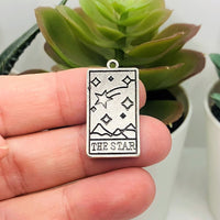 1, 4, 20 or 50 Pieces: The Star Silver Tarot Card Fortune Teller Pendant