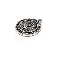 1, 4, 20 or 50 Pieces: Antiqued Silver Belphegor Demon Sigil Pendant Charm