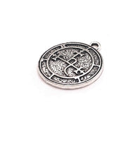 1, 4, 20 or 50 Pieces: Antiqued Silver Lilith Demon Sigil Pendant Charm