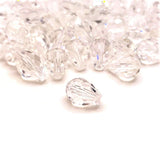 4, 20 or 50 Pieces: 6x8 mm Teardrop Clear Diamond Imitation Crystal April Birthstone Beads