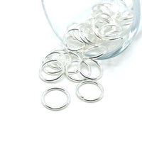 100, 500 or 1,000 Pieces: 12 mm Silver Open Jump Rings, 17g