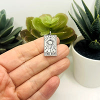 1, 4, 20 or 50 Pieces: The Sun Silver Tarot Card Fortune Teller Pendant