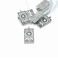 1, 4, 20 or 50 Pieces: The Sun Silver Tarot Card Fortune Teller Pendant