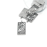 1, 4, 20 or 50 Pieces: The Moon Silver Tarot Card Fortune Teller Pendant