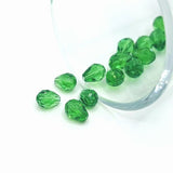 4, 20 or 50 Pieces: 6x8mm Teardrop Emerald Green Imitation Crystal May Birthstone Beads