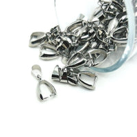 4, 20 or 50 Pieces: Silver Pinch Jewelry Pendant Bails