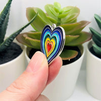 1, 4, 20 or 50 Pieces: Rainbow Heart, LGBTQ+, Charms