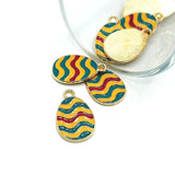 1, 4, 20 or 50 Pieces: Colorful Retro Easter Egg Charms