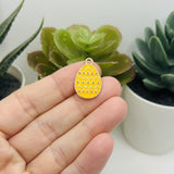 1, 4, 20 or 50 Pieces: Yellow Easter Egg Charms