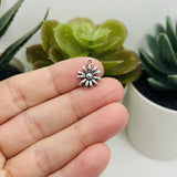 1, 4, 20 or 50 Pieces: Small Silver Flower Charms