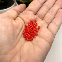 10 or 50 grams Bright Red 12/0 Baking Paint Glass Seed Beads