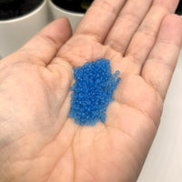 10 or 50 grams Blue Frosted 12/0 Glass Seed Beads, Grade A