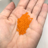 10 or 50 grams Orange Frosted 12/0 Glass Seed Beads, Grade A