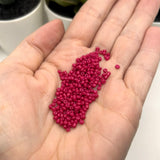 10 or 50 grams Dark Pink 12/0 Baking Paint Glass Seed Beads