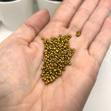 10 or 50 grams Gold 12/0 Baking Paint Glass Seed Beads