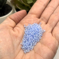 10 or 50 grams Light Blue Pearl Frosted 12/0 Glass Seed Beads, Grade A